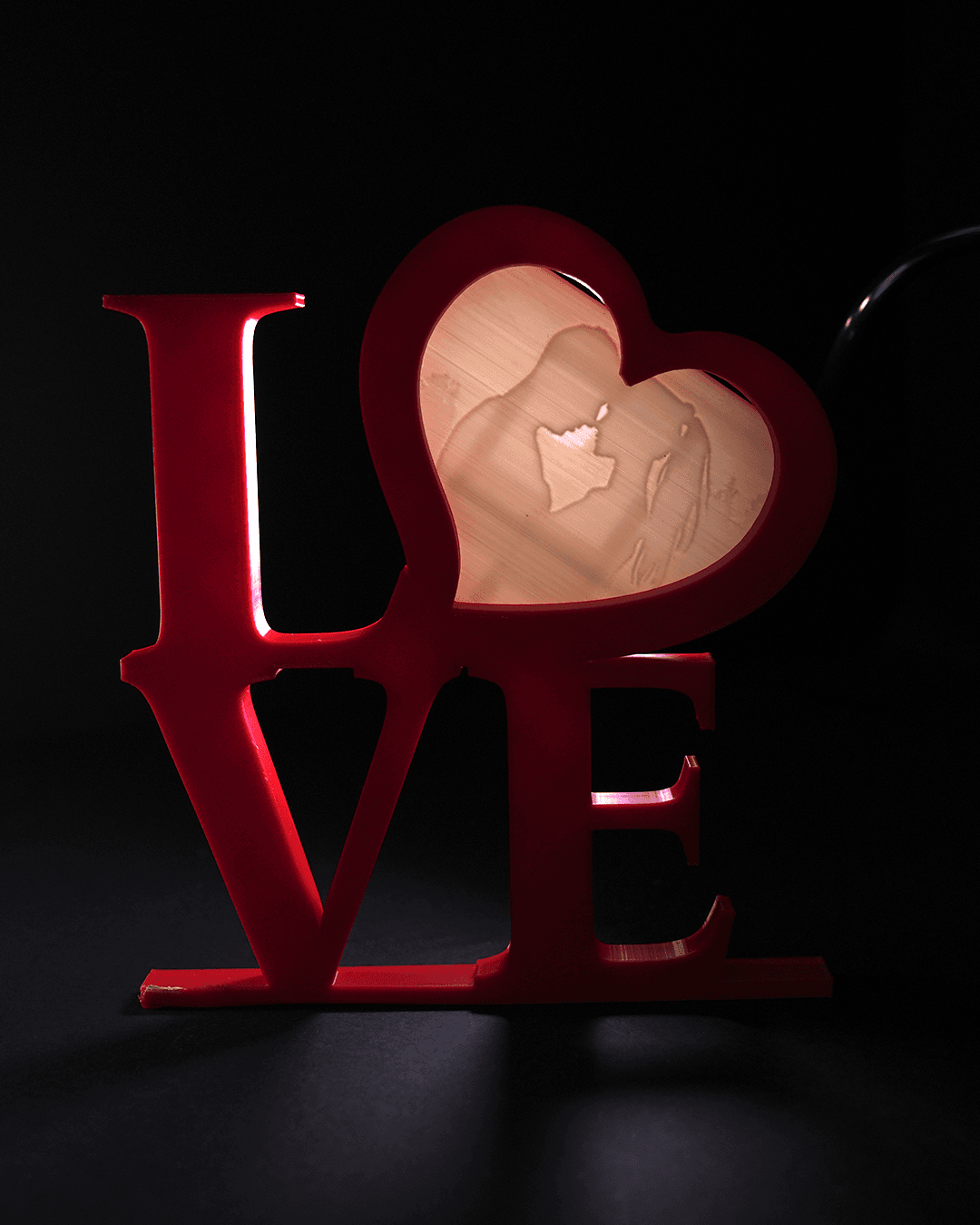 Personalisierte 3D Bilderrahmen - Valentinstag Geschenk, Einzigartige Foto Halterung, Liebevolle Deko & Wohnakzent